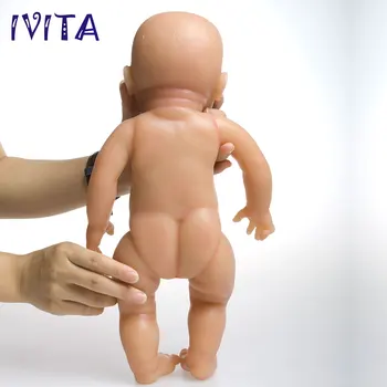 IVITA 16inch/2kg Girl Silicone Reborn Dolls Baby Born Full Body Alive With Clothes