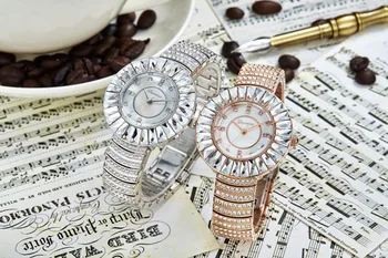 2016 luxury bling Austrian crystal wristwatch women dress rhinestone watches fashion casual quartz watch Davena 60892 clock