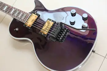 Cibson LP electric guitar with floyd rose tremolo in deep purple top quality 120715
