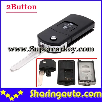 2 Button Flip Remote Key Shell for Mazda 10pcs/lot
