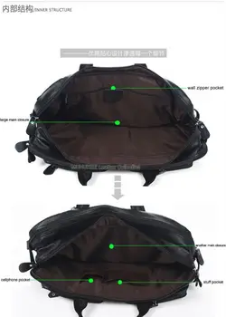 Cowhide Genuine Leather Men's Messenger Bag Large Crossbody Bag Leather Messenger Bag Big Shoulder bag Men tote Handbag Black