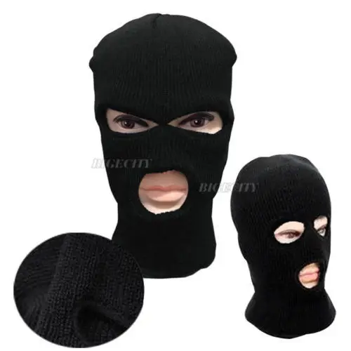 Fashion Style Black Balaclava Sas Cs Style Winter Wind Hat Cap 3 Hole Mask Neck Warmer for Xmas Y1