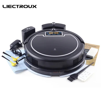 LIECTROUX B2005PLUS Robot Vacuum Cleaner, with Water Tank,Wet&Dry,Touch Screen,withTone,Schedule,Virtual Blocker,Remote Control
