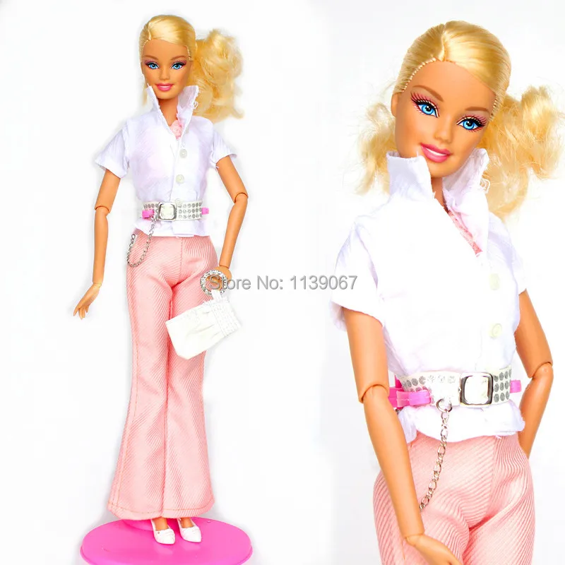 Combine Shipping) Handmade Doll Clothes Leasure Wear Set Suit Tops T Shirt Pants Accessories Outfit For Kurhn Barbie Doll