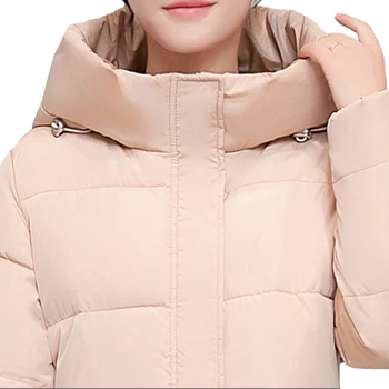 Snow Wear Hooded Parka Winter Jacket Women Warm Cotton Winter Coat Women Fashion Slim Students Coat Outerwear Plus Size QYX55