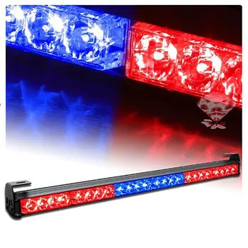 24 LED Emergency Traffic Warning Advisor Strobe Light Bar Amber White Red Blue