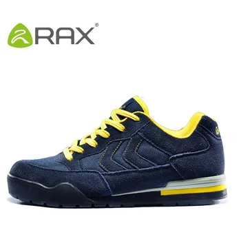Rax Men Hiking Shoes Men Genuine Leather Sports Shoes Autumn And Winter Warm Slip Damping Hiking Shoe #B2330
