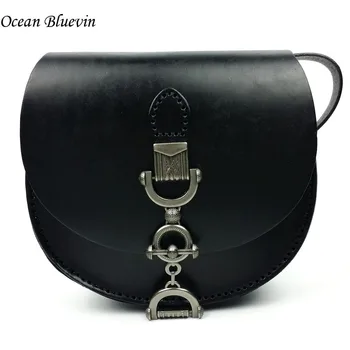 Fashion Women Luxury Genuine Leather Shoulder Bag Semi-elliptical Messenger Crossbody Bags Female Lady Bolsas Feminina
