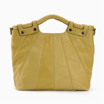 New Casual Style Women Handbags Ladies Simple Thread Genuine Leather Office Bag Crossbody Commuter Bag All-Match Day Clutch Bags