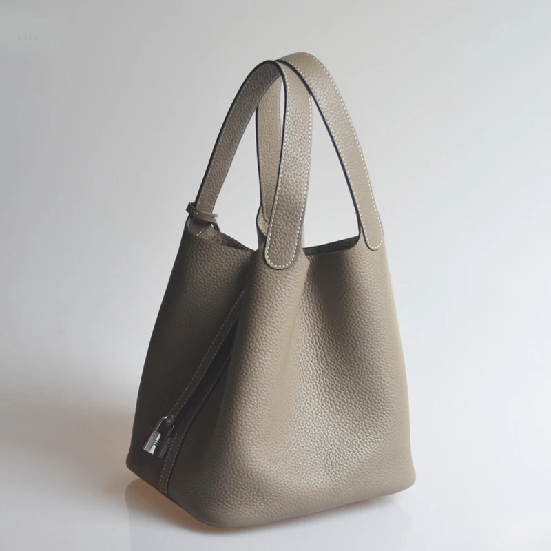 2017 designer Brand Picotin lock bag women's leather handbag bag Cow Leather shoulder bag soft Small female tote bag