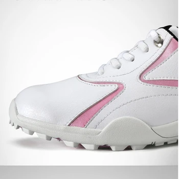 2017 Hot selling ladies golf shoes waterproof soft microfiber leather golf shoes wearable nail fixation sports shoes #B1339