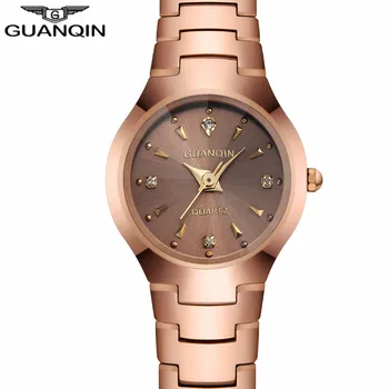 NEW GUANQIN Watches Men Business Luxury Tungsten Steel Quartz Watch Date Analog Display Men's Bracelet Watch relogio masculino