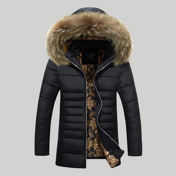 Winter Men's Down Jacket Fur Collar Windproof Parka Warm Jacket For Men Hooded Men Coat Men's Clothing 13M0706