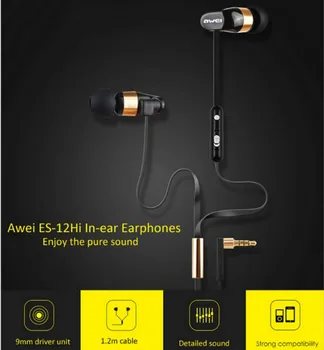 Edwo ES-12HI Stereo Wired Earphone Voice control With Microphone Sport Noise Cancelling Headset For iPhone 7 Samsung Xiaomi LG