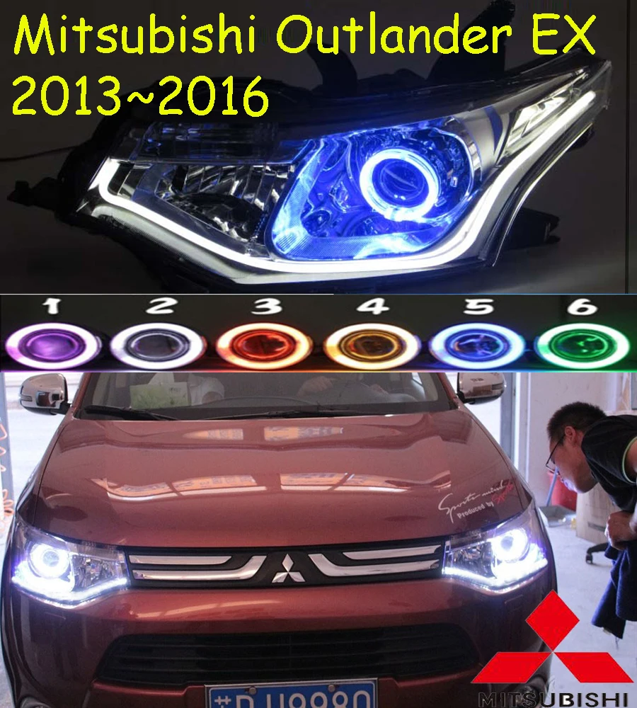 Mitsubish Outlander headlight,2013~2016(Fit for LHD&RHD),! Outlander headlight,2ps/se+2pcs Aozoom Ballast,Outlander EX