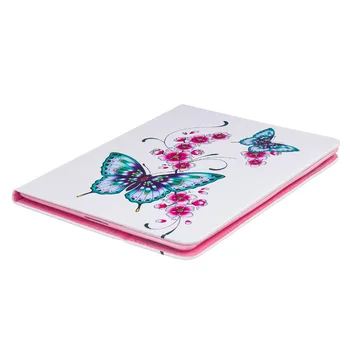 For Apple iPad Mini 4 Flip PU Leather Case Butterfly Painting Tablet Smart Slim Cover with Wallet Card Bag 10 Patterns