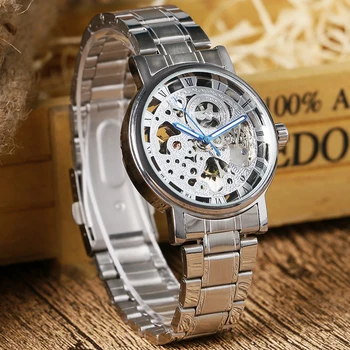 WINNER Men Mechanical Wrist Watch Classical Skeleton Dial Fashion Automatic Watches Modern Waterproof Relogio Gift