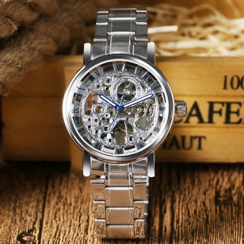 WINNER Men Mechanical Wrist Watch Classical Skeleton Dial Fashion Automatic Watches Modern Waterproof Relogio Gift