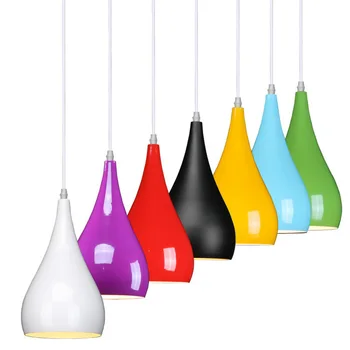 Novelty Colorful aluminum Pendant lights Bar Restaurant Bedrooms Large Shopping mall E27 Art Pendant Lamps
