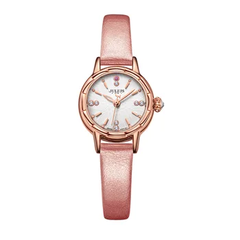 JULIUS New Designer Wristwatch Fashion Leather Quartz Watch Women Watches Silver Rose Gold JA908