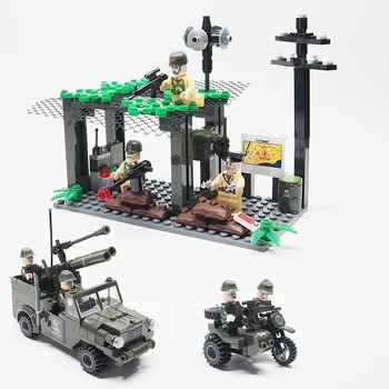 WW2 Mini Figures Military weapon guns Set Army with weapon Equipment Building brick Kids Toys Sets Compatible lepines Toy