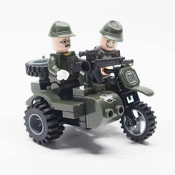 WW2 Mini Figures Military weapon guns Set Army with weapon Equipment Building brick Kids Toys Sets Compatible lepines Toy