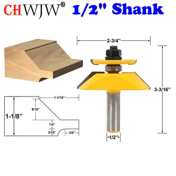 1PC Raised Panel Router Bit with Back cutter - Bevel 2-3/4