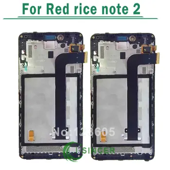 1/PCS For xiaomi hongmi redmi red note 2 LCD Display screen and touch Digitize Assembly with frame black