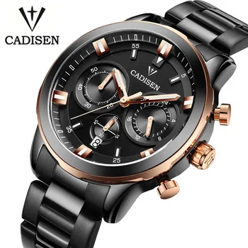 CADISEN Brand Men Watch Casual Sport Watches Men multifunction Business Quartz Wristwatches Waterproof relojes Men's watch clock