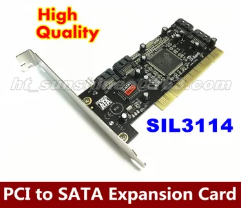 1PCS/LOT  PCI to SATA card 4 port SIL3114-4I expansion card ,TB hard disk array/expansion cards