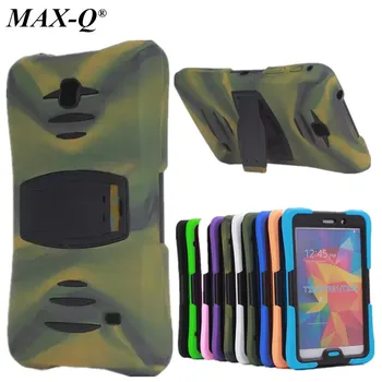 Rugged Hybrid Heavy Duty Cover Case For Samsung Galaxy Tab 4 7.0 T230 T231 Case With Kickstand Shockproof PC&Silicone