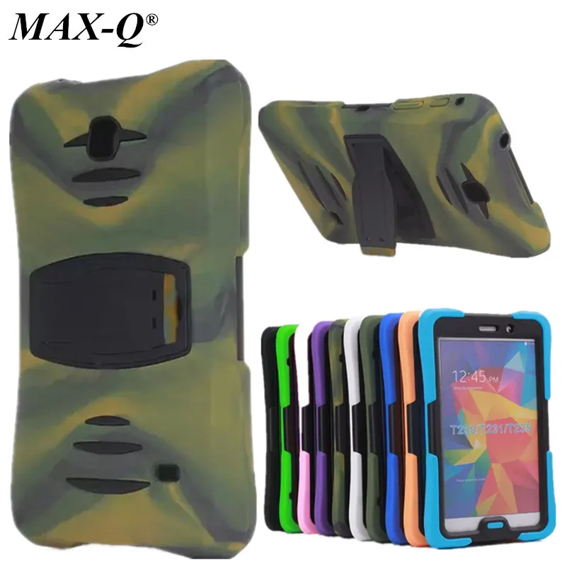 Rugged Hybrid Heavy Duty Cover Case For Samsung Galaxy Tab 4 7.0 T230 T231 Case With Kickstand Shockproof PC&Silicone