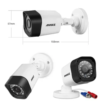 SANNCE 1pcs 720P CCTV Security Camera Indoor Outdoor Waterproof Surveillance Camera with IR Led Night Vision