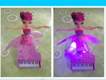 Cute Flying Fairy Toy Magic Doll Infrared Induction Control USB Charger Music Fly Angel Lovely Children Birthday Gift Girls Toys