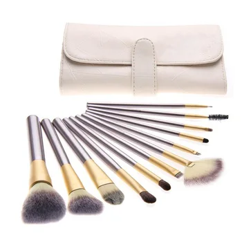 Brand New 12pcs/18 pcs kits Classic Beige Wood Handle Cosmetic Professional Makeup Brushes Set Kit For Face Make Up Beauty Hot!