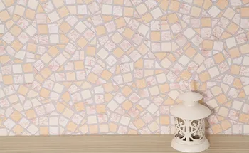W45cm self-adhesive mosaic wallpaper anti-oil paste kitchen high temperature anti-oil easy to scrub toilet tiles stickers waterp