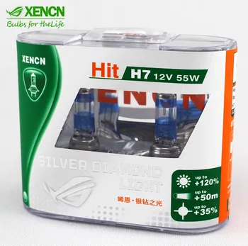 XENCN H7 12V 55W Silver Diamond Light Replacement Car Lighting Source Halogen Xenon Headlight