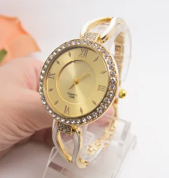 Brand fashion Crystal watch women Ladies hour clock dress Quartz Wrist watch 1226