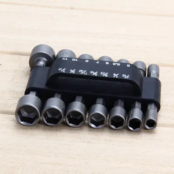 14pcs Hex Power Tools Socket Bits Drill Hex Socket Sleeve Nozzles Magnetic Nut Driver Set Drill Bit Adapter