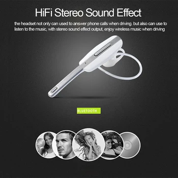 Noise Cancelling Wireless Stereo Bluetooth Headset Earphone With Microphone, Receive Phone Calls & Listen Music