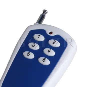 433MHz 6CH BQLZR Garage Door Remote Control Transmitter 6 Buttons White Blue