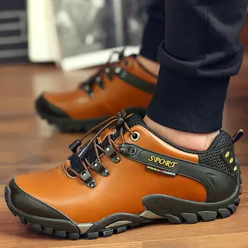 Outdoor sport hiking shoes men hunting trekking waterproof genuine leather outventure trail senderismo sneakers shoes zapatos