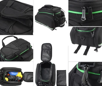 ROSWHEEL Bike Bicycle Cycling Rear Seat Tail Bag Extensible Shoulder Handbag