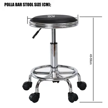 1PC Pneumatyic Rolling Bar Stool Work Office Chair With 360 Degress Casters Wheels Adjustable Height Home Stool HC-140B