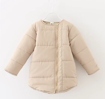 New 2017 children's winter clothing girl wadded jacket winter thickening outerwear cotton-padded jacket