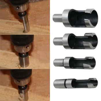 Practical 8PCS Carbon Steel Wood Plug Hole Cutter Drill Bit 10MM Shank 5/8