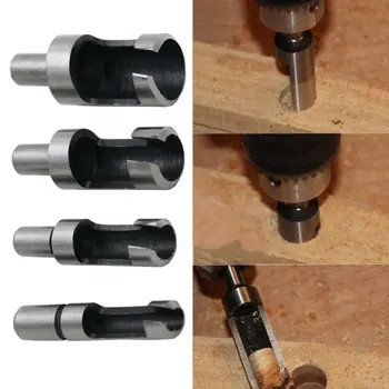 Practical 8PCS Carbon Steel Wood Plug Hole Cutter Drill Bit 10MM Shank 5/8