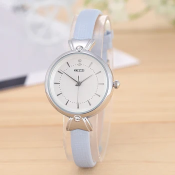 KEZZI Women Luxury Brand Fashion Watches Lady Quartz Leather Strap Bracelet Wristwatches Relogio Feminino Clocks Women
