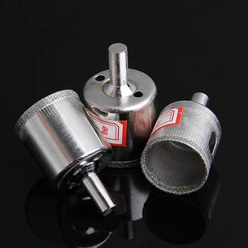 OOTDTY 13Pcs 6-32mm Diamond Coated Core Saw Hole Drill Tool Set For Glass Marble Tiles 1A10021