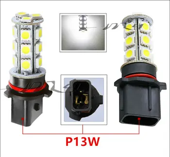 P13W 18 SMD 5050 Pure White DRL Fog LED Car Bulb Lamp Auto led bulb Car Light Source parking 12V 6000K Head Lamps